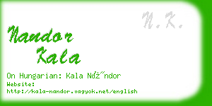 nandor kala business card